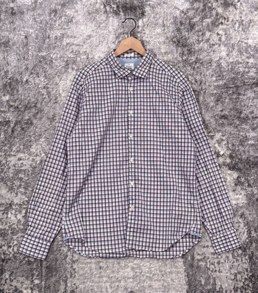 Hartford Shirt XXL Mens Plaid Slim Fit Long Sleeve Casual Button 2XL